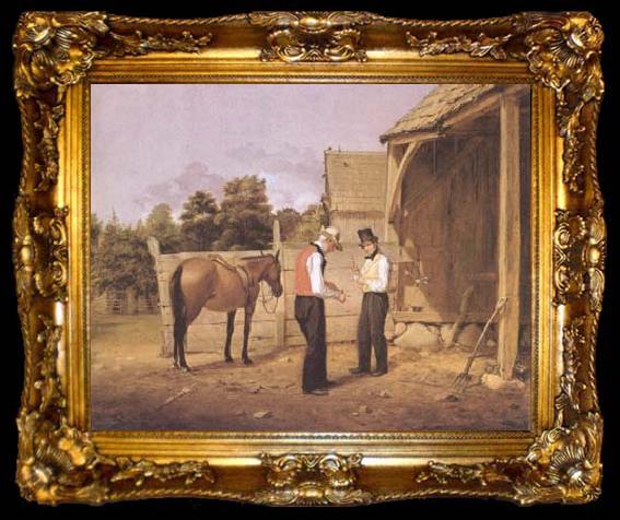 framed  William Sidney Mount The Horse Dealers (mk09), ta009-2